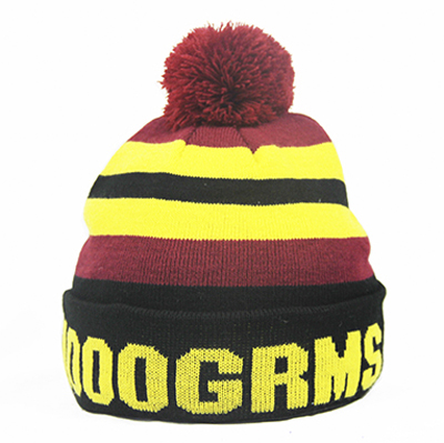 Strickhaube mit Einwebung