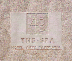 Handtuch mit Einwebung