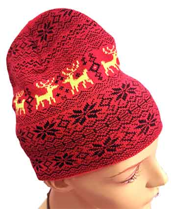 Beanie ohne Krempe, mit Einwebung