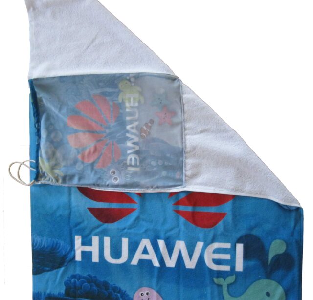 Strandtuch und Tasche zugleich, mit Fotodruck